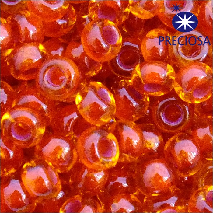 Rokajl Preciosa 9/0 oranžová s prieťahom 10 g (16/345)